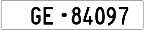 Trailer License Plate